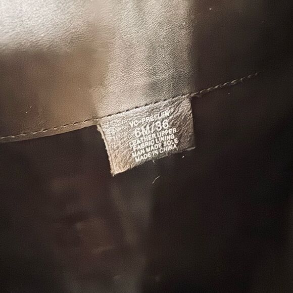 Vince Camuto Black Leather Gold Studded Riding Boots 6 - Picture 12 of 13